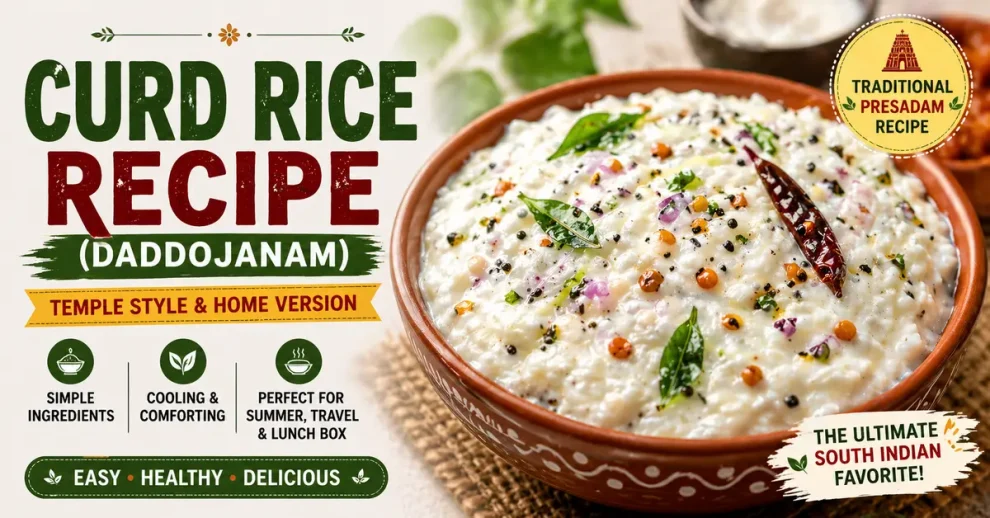 Curd rice recipe daddojanam Andhra style