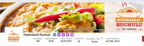 Top 10 Telugu cooking channels